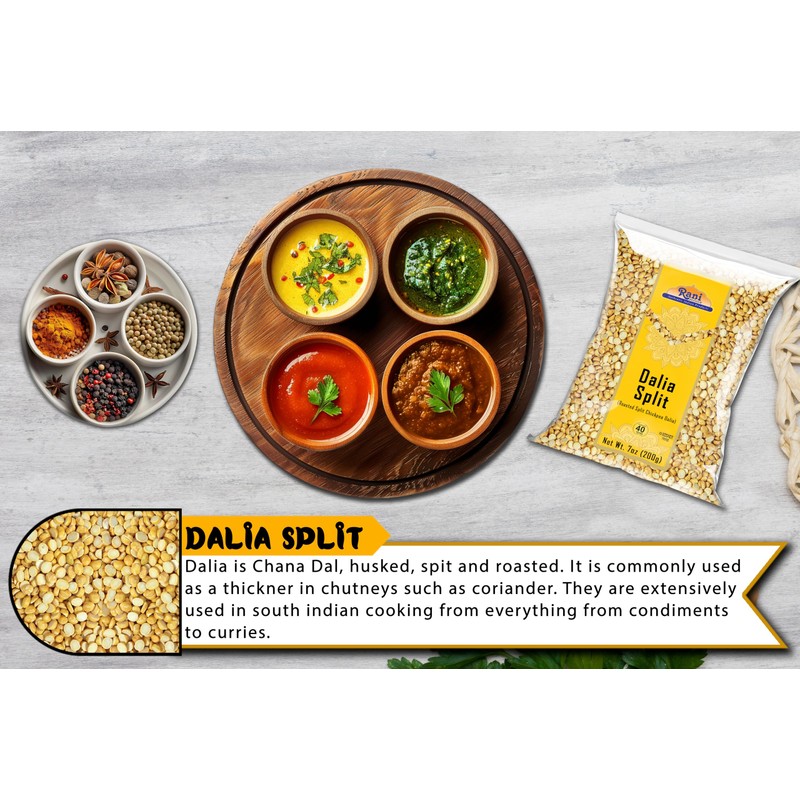 Rani Daliya Split (Roasted Split Chickpeas Dalia) 7oz (200g) ~