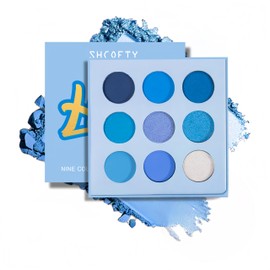 Bili Biliard Eyeshadow Palette 9 Colors Blue Purple Eyeshadow -Cool Toned Makeup Palette,Matte and Shimmer Finishes - Highly Pigmented Eye Makeup,Long Lasting Waterproof Makeup Palette. (blue)