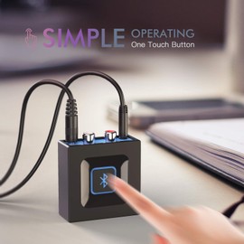 Esinkin Wireless Audio Receiver for Music Streaming Sound System Works with Smart Phones, Tablets and Car, Wireless Adapter for Speakers