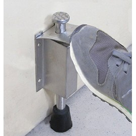 Stainless Steel Door Stopper Spring Loaded Telescopic Step On Door Holder Stop & Release by Foot.Size;200mm(7.87")