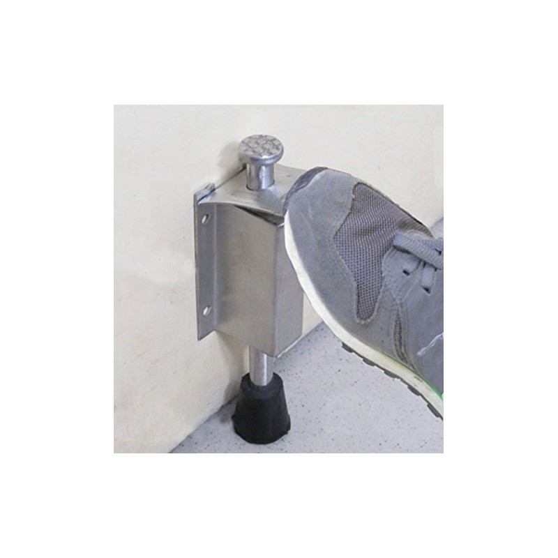 Stainless Steel Door Stopper Spring Loaded Telescopic Step On Door