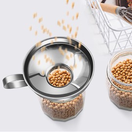 Roto Funnel Wide Mouth Funnel Large Diameter Canning Funnel Stainless Steel Bottle Funnel for Kimchi, Oil, Jam, Enema Funnel Kitchen Utensils Kitchen Utensils (5.8*2.5in)