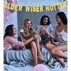 Older Wiser Hotter Glitter Banner Funny Birthday Banner for Women