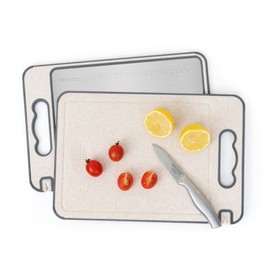 Stainless steel knife sharpening double-sided cutting board 37x25cm / 스텐 칼갈이 양면 도마 37x25cm