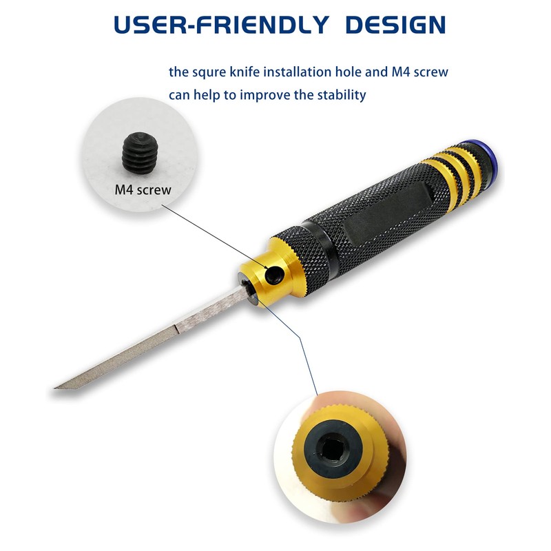 HOPLEX Panel Line Scriber Model Chisel with 0.1/0.2/0.4/0.6/0.8/1.0/2.0mm Blade Resin