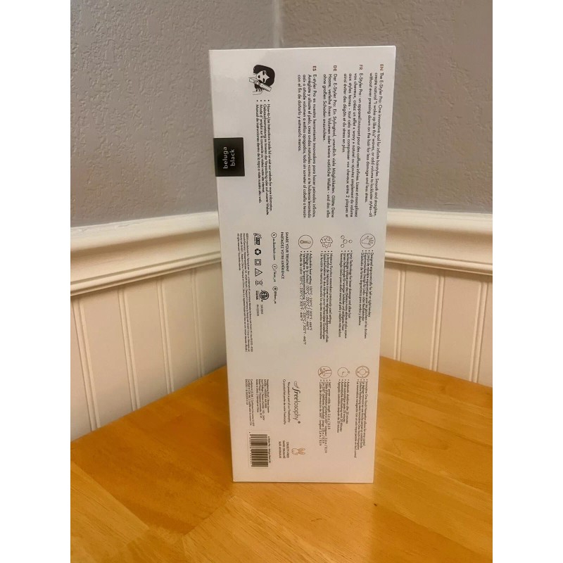ikoo E-Styler Pro Straightener Brush Beluga Black- New In Box