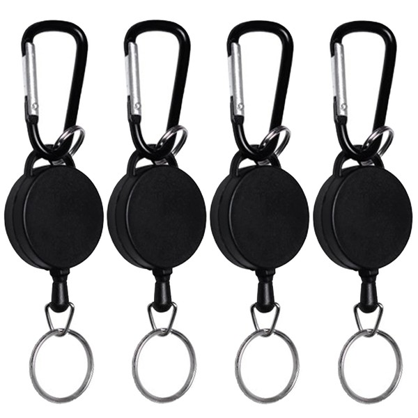 Retractable Badge Reels, Retractable Keyring Extendable Key Chain Heavy Duty
