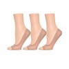 MeMoi Open Toe Fine Edge Liner 3 Pack Tan One