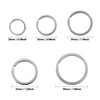 Swpeet 60 Pcs Assorted Multi-Purpose Metal Keychain Rings Split Keyrings