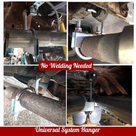 2Packs 2-1/2" Heavy Duty Exhaust System Hanger, Universal Exhuast Hanger, 2.5 inch Pipe Bracket for Car Truck Pipe (2.5") (2, 2.5 inch)