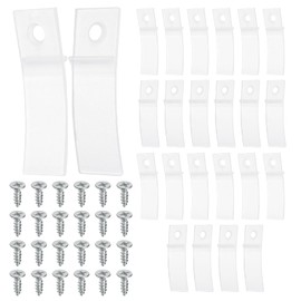 uxcell Non Slip Drawer Stops, 24 Pcs Clear PVC Plastic Drawer Stoppers with Screws for Dresser Furniture, Chest Drawers Sides, Bottom Repair Tool (1.97" x 0.63" x 0.08")