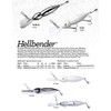 Heddon Lures W0801 Magnum Hellbender Fishing Lures, White, 5.5"