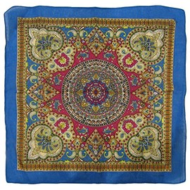 K's Novelties 22"x22" 100% Cotton print bandana. (Cotton, Ornate Paisley Mosaic)