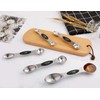 Magnetic Measuring Spoons Set of 5 Stainless Steel Dual Sided