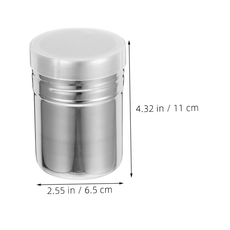 CIYODO Stainless Steel Sugar Shaker Fine Mesh Sifter Lid Powder