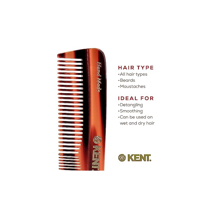 Kent The Handmade Comb - Fine and Coarse Toothed Pocket