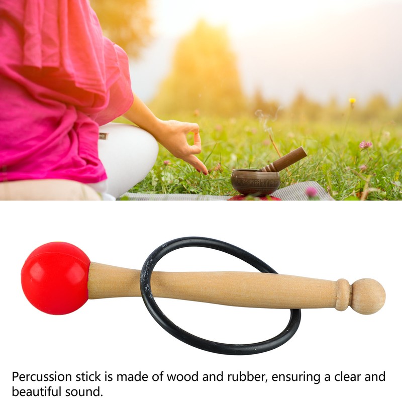 Singing Bowl Mallet Wood Handle Rubber Head Clear Beautiful Sound