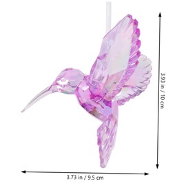 Cabilock 1set Crystal Bird Pendant Birds of Hanging Crystals Hummingbird Ornament Hummingbirds Garden Decor Hummingbird Feeder Parts Decorative Hummingbird Parrot Hummingbird Decal 3pcs