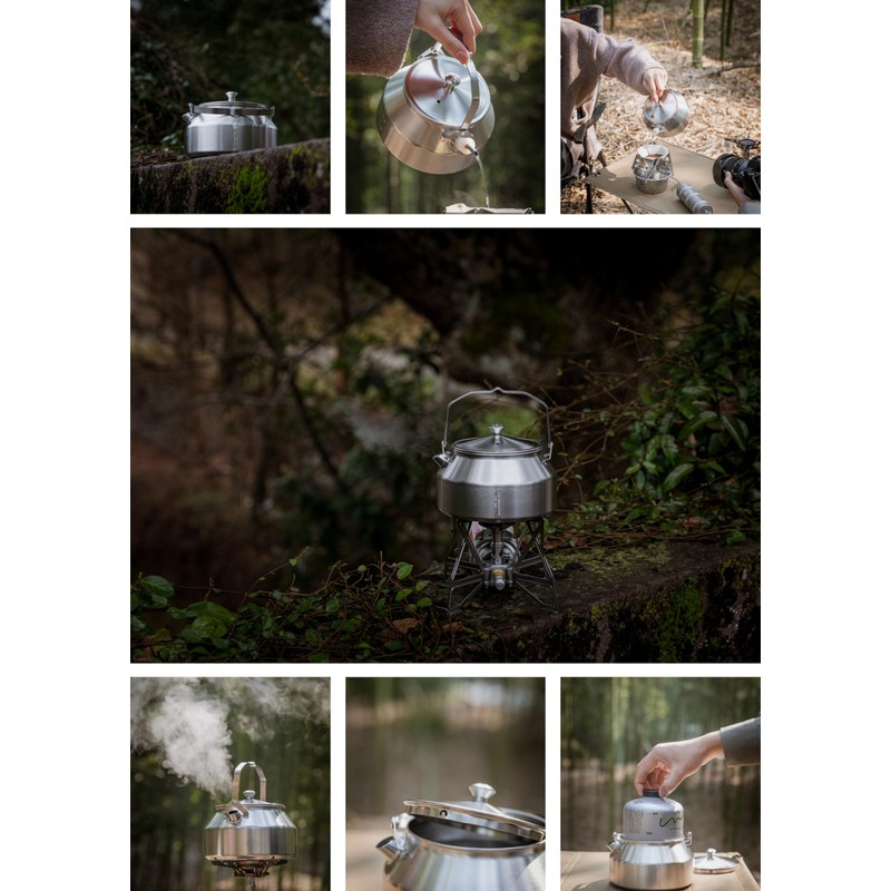 CAMPING MOON SW-1 Bonfire Stainless Steel Kettle, Mini Kettle, Kettle,