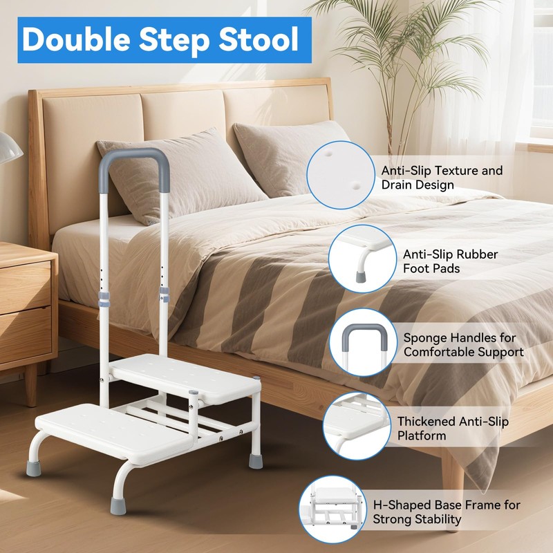 Step Stool with Handle - Heavy Duty Step Stool with