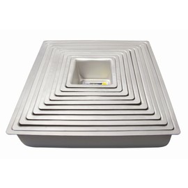 PME Seamless Professional 6x6x3 Square Baking Pan Tin