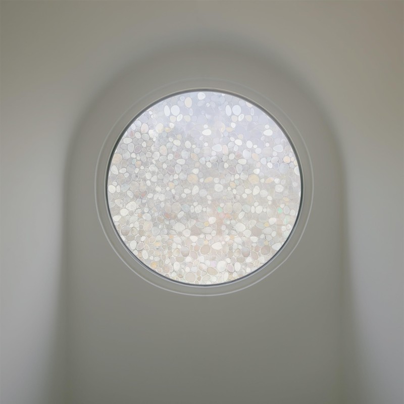 Autotech Park Precut Pebble Circle Window Film Shade, Self Adhesive