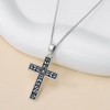 MISTBEE Cross Necklace Sterling Silver Filigree Double Cross Pendant Necklace