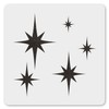 MAGJUCHE Abstract Stars Stencil 6 Inches, Reusable Starburst Stencil for