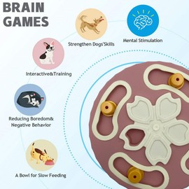 Interactive Pet Treat Dispenser - Slow Feeder, Brain Game, Puzzle, Improve IQ, Digestion, Reflexes, Train Body & Mind, Cats, Dogs, Pets, Amusing Colours, Intuitive Clever Design Bowl, 13 Treat Pockets