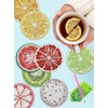 Sesaver 13 Pcs Art Cup Mat Fruit Pattern Art Cup