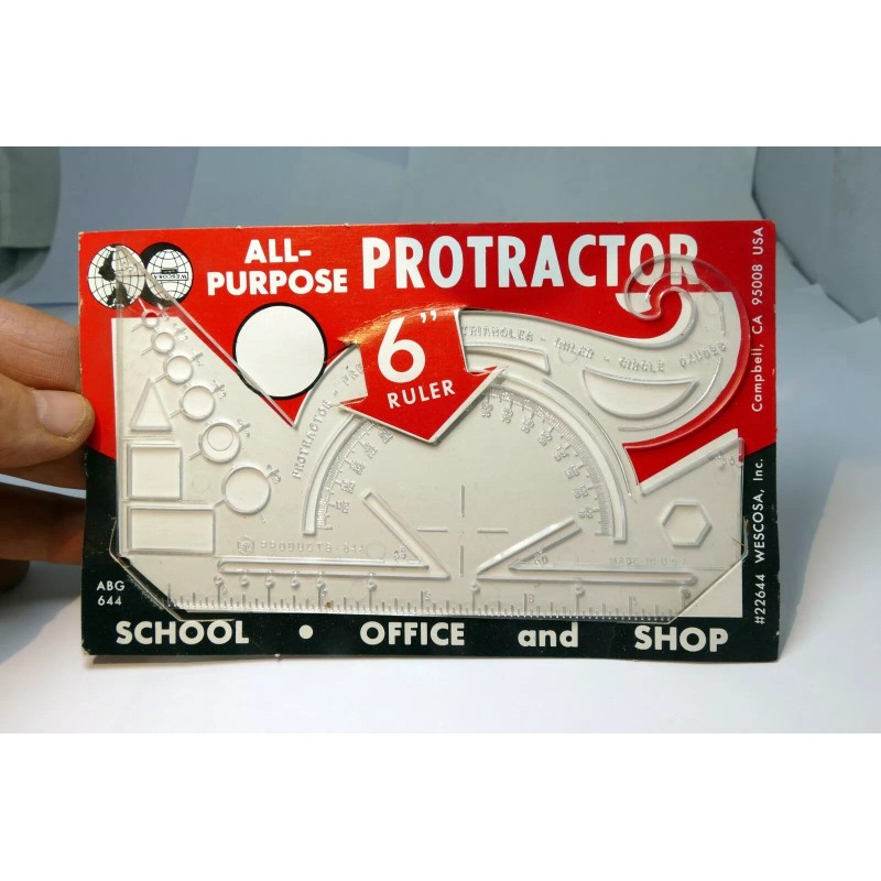 Wescosa Clear Protractor Math School Teachers Students Office 6 Inch