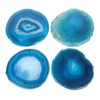 Blue Agate Coaster for Coffee Table, Set of 4 Natural