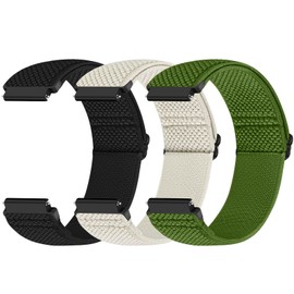 19mm Elastic Band Compatible with Willful/YAMAY/Letsfit/LETSCOM/TEMINICE/LIFEBEE/Lintelek/ ID205 ID205L ID205G ID205S ID205U/Blackview/UMIDIGI Stretchy Sport Nylon Replacement Strap for Women Men