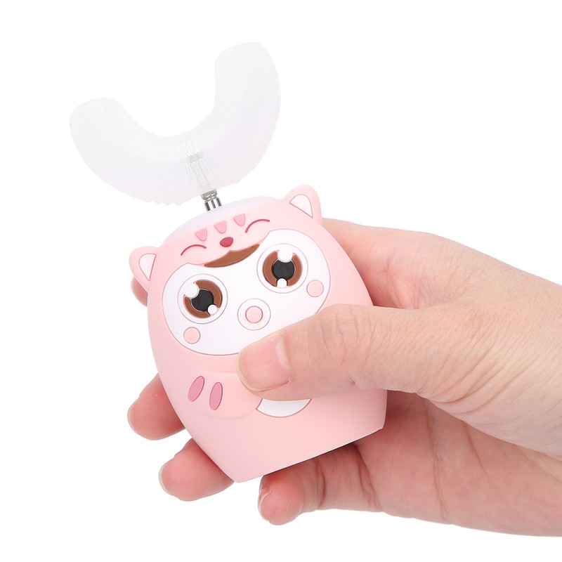 U Shaped Automatic Toothbrush Cartoon Ultrasonic Toothbrush Oral Cleaning Brush