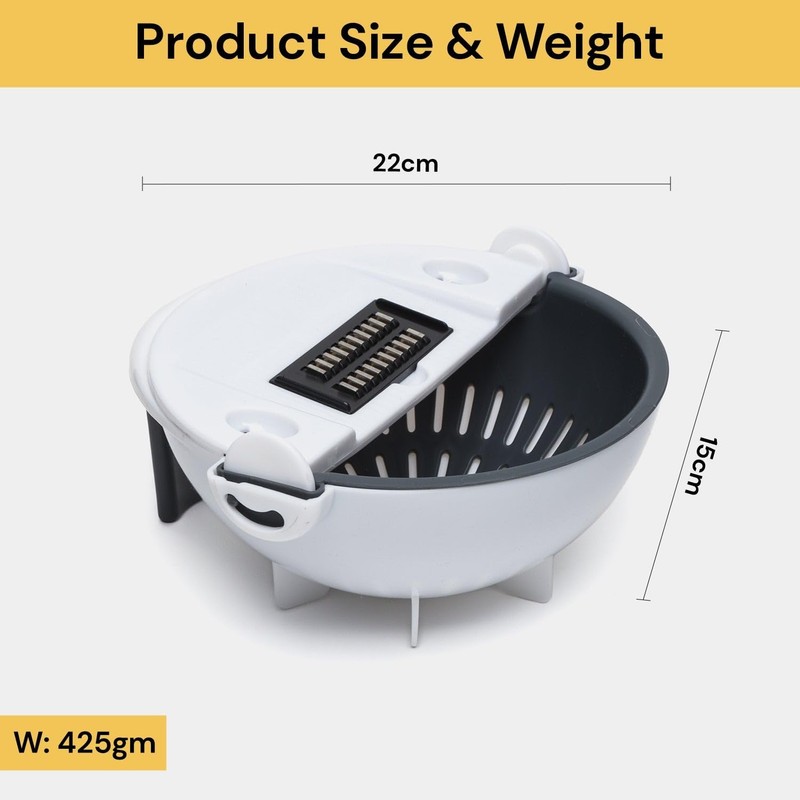 Ezonedeal Vegetable Slicer, 9 in 1 Multifunction Rotate Vegetable Cutter