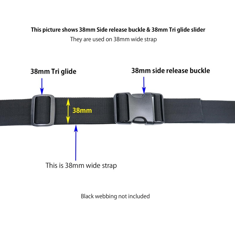 Ahijklmn Plastic Buckles - Side Release Buckle Clips + Tri