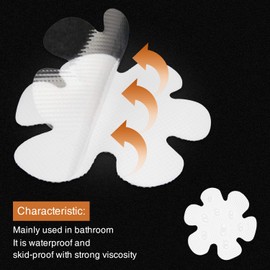 Secopad 36PCS Bathtub Stickers Non-Slip, Safety Shower Treads Adhesive Appliques with Premium Scraper (White)