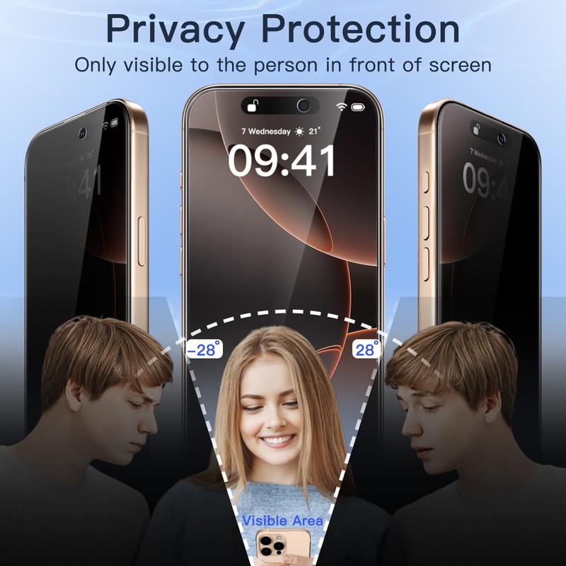 JETech Privacy Screen Protector for iPhone 16 Pro Max 6.9-Inch