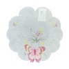 Embroidered Pink Butterfly Doilies Pack of 6 Scallop Edge Traditional