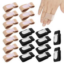 SHPUJUN Pack of 20 Finger Splints, Finger Protection, Small Fabric Strips, Breathable Hammer Toe Correction, Velcro Fastening, Polyester Fibre Toe Bandage, Corrector Toe, Hammer Toe Correctors