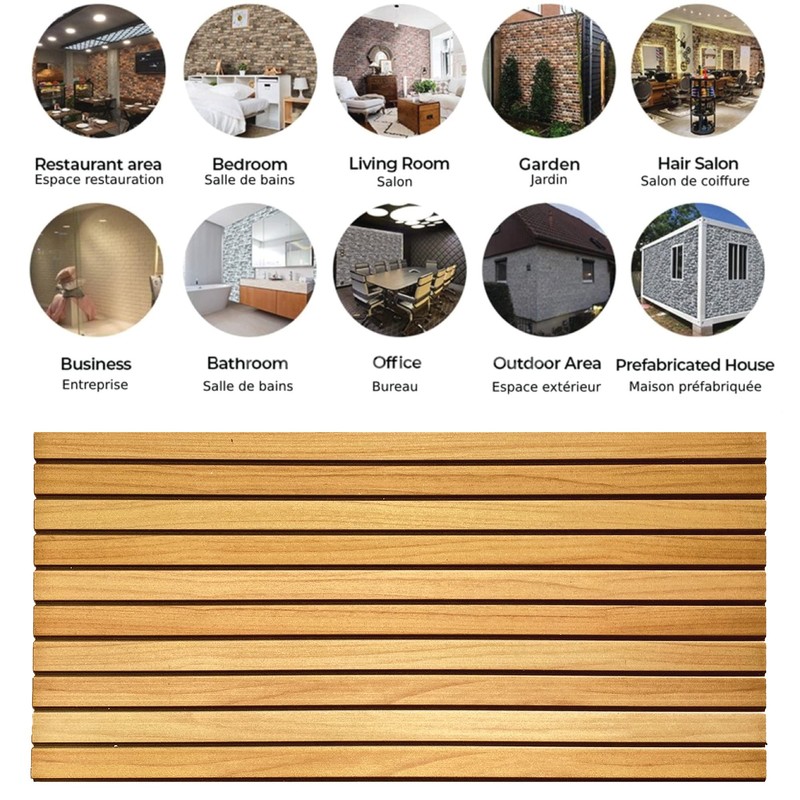 Dundee Deco 3D Wall Panels Wooden Effect - Cladding, Yellow