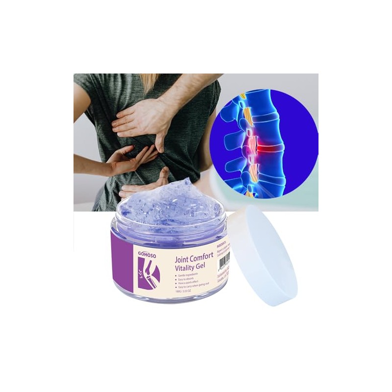 Joint Purple Gel, Cooling Massage Cream with Turmeric for Back,