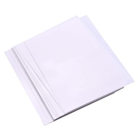 25 Sheets White Printable Shrink Films Kit Shrinky Art Film Paper Heat-Shrink Sheets Can be Printed for Inkjet Printer for DIY Pendants Earrings Keychains Ornaments Accessories, 8.3 * 11.4 I QIUNI