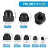 165 Piece Cap Nuts High Shape Set, Black Nylon Hexagonal