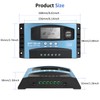 60A MPPT Solar Charge Controller, 12V/24V Auto Solar Panel Intelligent