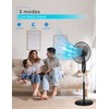 BLACK+DECKER 16" Dual Blade Standing Fan with Remote Control, Oscillating