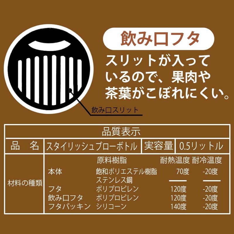 Skater PTY5-A Direct Drinking Water Bottle, See-Through Lavender, 16.9 fl