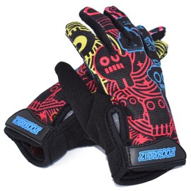 ZippyRooz Toddler & Little Kids Full Long Finger Bike Gloves (Robots, Little Kids Large (5-6))