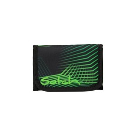 satch Wallet for Boys and Girls with Window, Coin Pocket and Note Compartment, Seismic Green - Black, Standard size