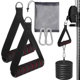 Workout Handles, Replacement Exercise Band Handles - Cable Grips Attachments, Gym Equipment, Workout Accessories for Yoga, Pilates, Pull Down